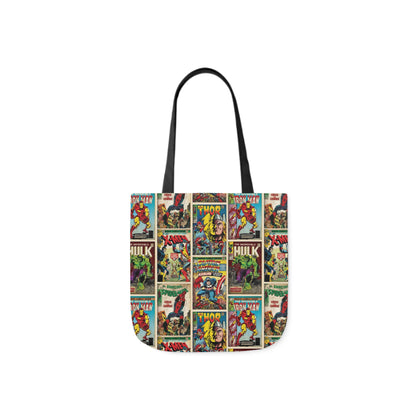 Marvel Comic Book Cover Collage Polyester Canvas Tote Bag