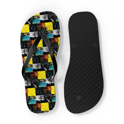 Post Malone On Tour Collage Flip Flops