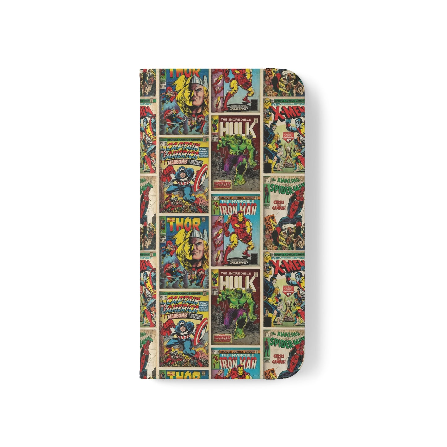 Marvel Comic Book Cover Collage Phone Flip Case