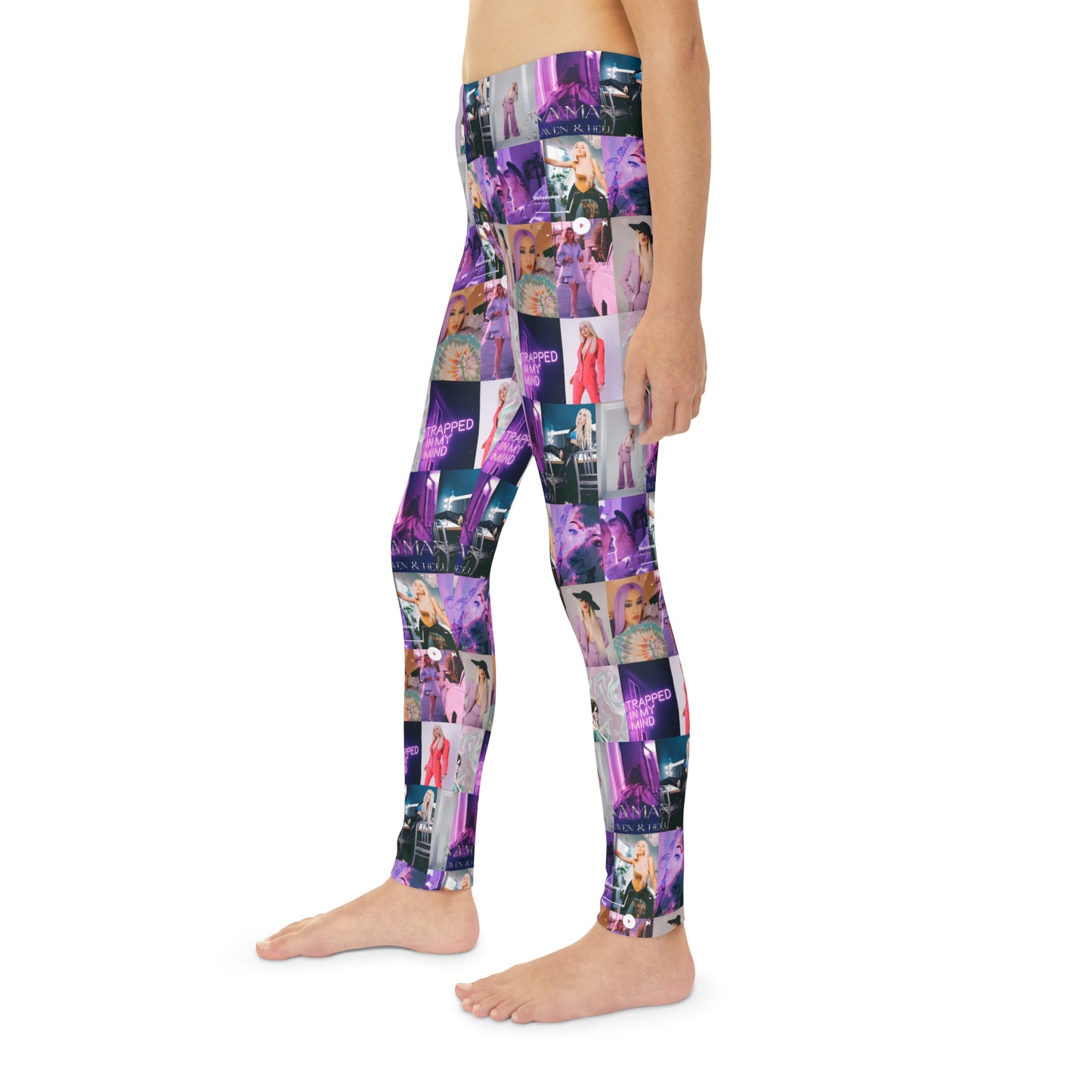 Ava Max Belladonna Photo Collage Youth Full-Length Leggings