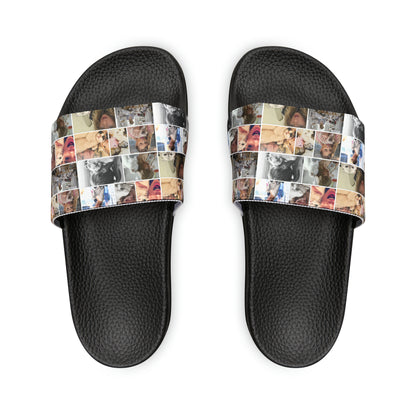 Taylor Swift's Cats Collage Pattern Women's Slide Sandals