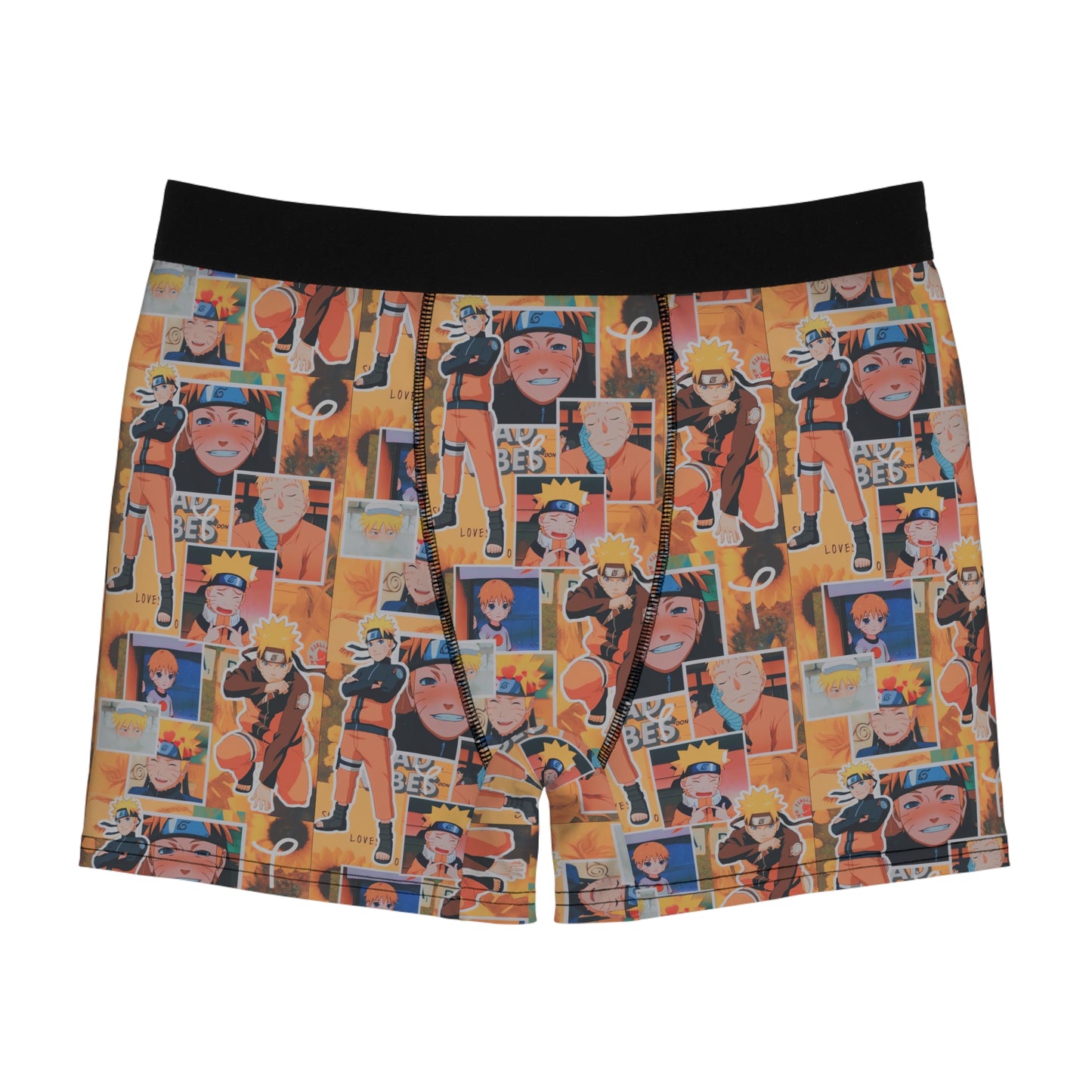 Naruto Uzumaki Sunflower Blaze Collage Men's Boxer Briefs