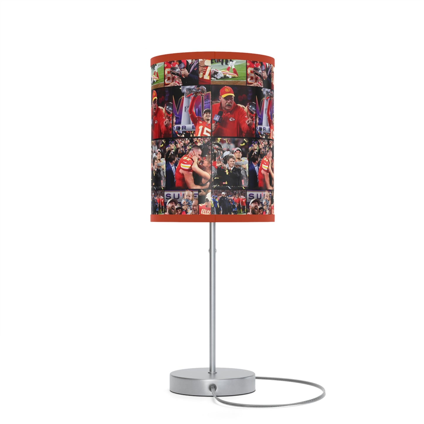 Kansas City Chiefs Superbowl LVIII Championship Victory Collage Lamp on a Stand