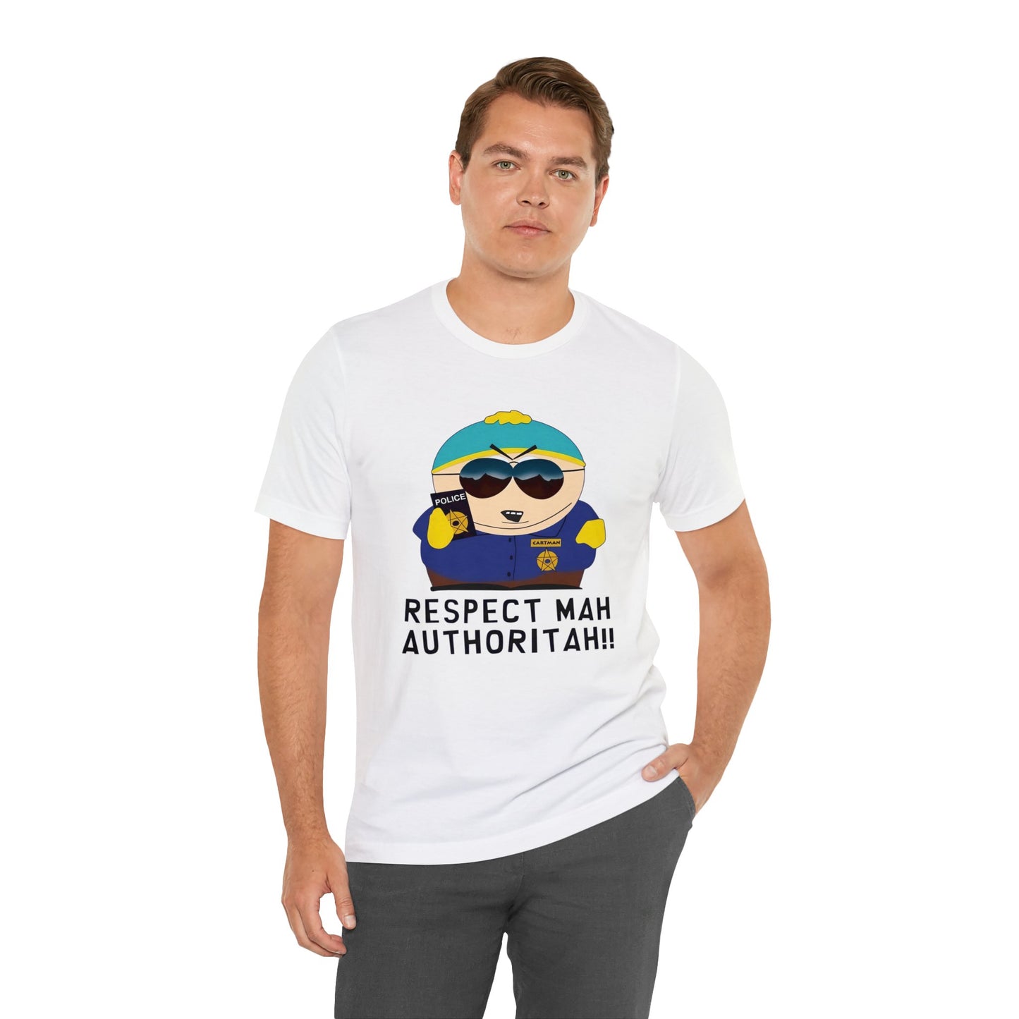 South Park Cartman Respect Mah Autheritah! Unisex Jersey Short Sleeve Tee