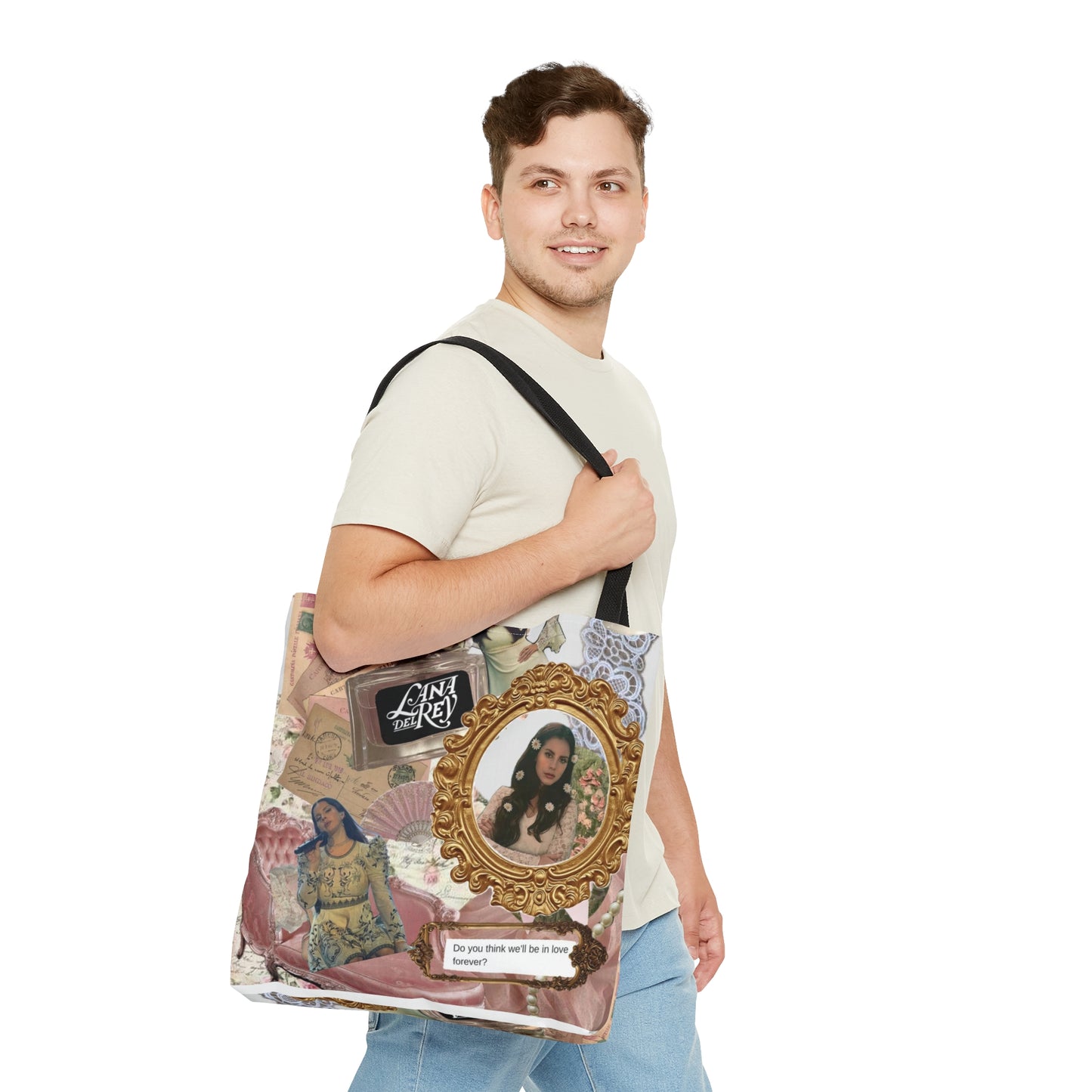 Lana Del Rey Victorian Collage Tote Bag