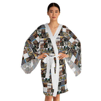 The Beatles Album Cover Collage Long Sleeve Kimono Robe