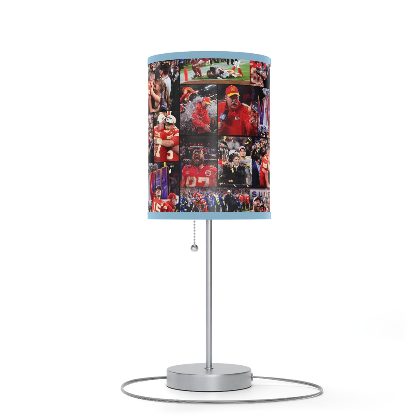 Kansas City Chiefs Superbowl LVIII Championship Victory Collage Lamp on a Stand