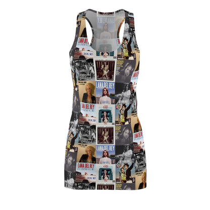 Lana Del Rey Album Cover Collage Women's Cut & Sew Racerback Dress