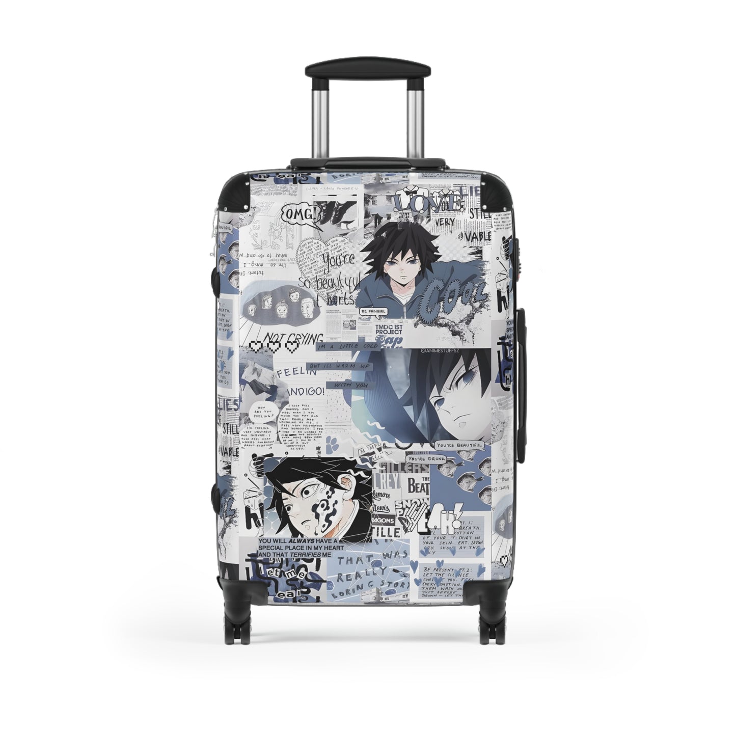 Demon Slayer Giyu Aesthetic Collage Suitcase