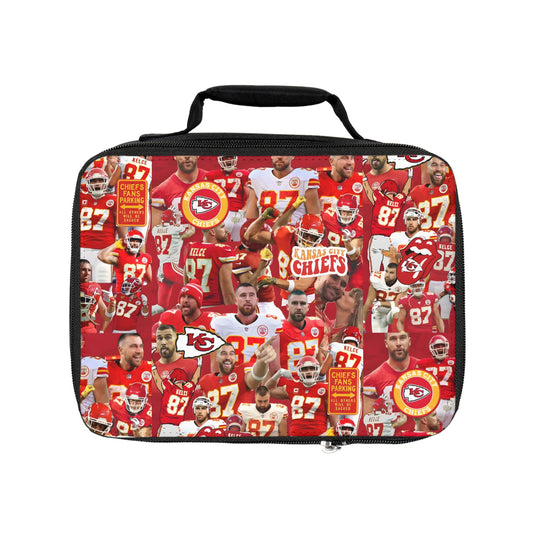 Travis Kelce Chiefs Red Collage Lunch Bag