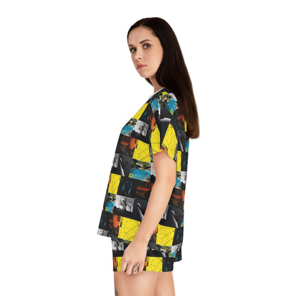 Post Malone Album Art Collage Women's Short Pajama Set