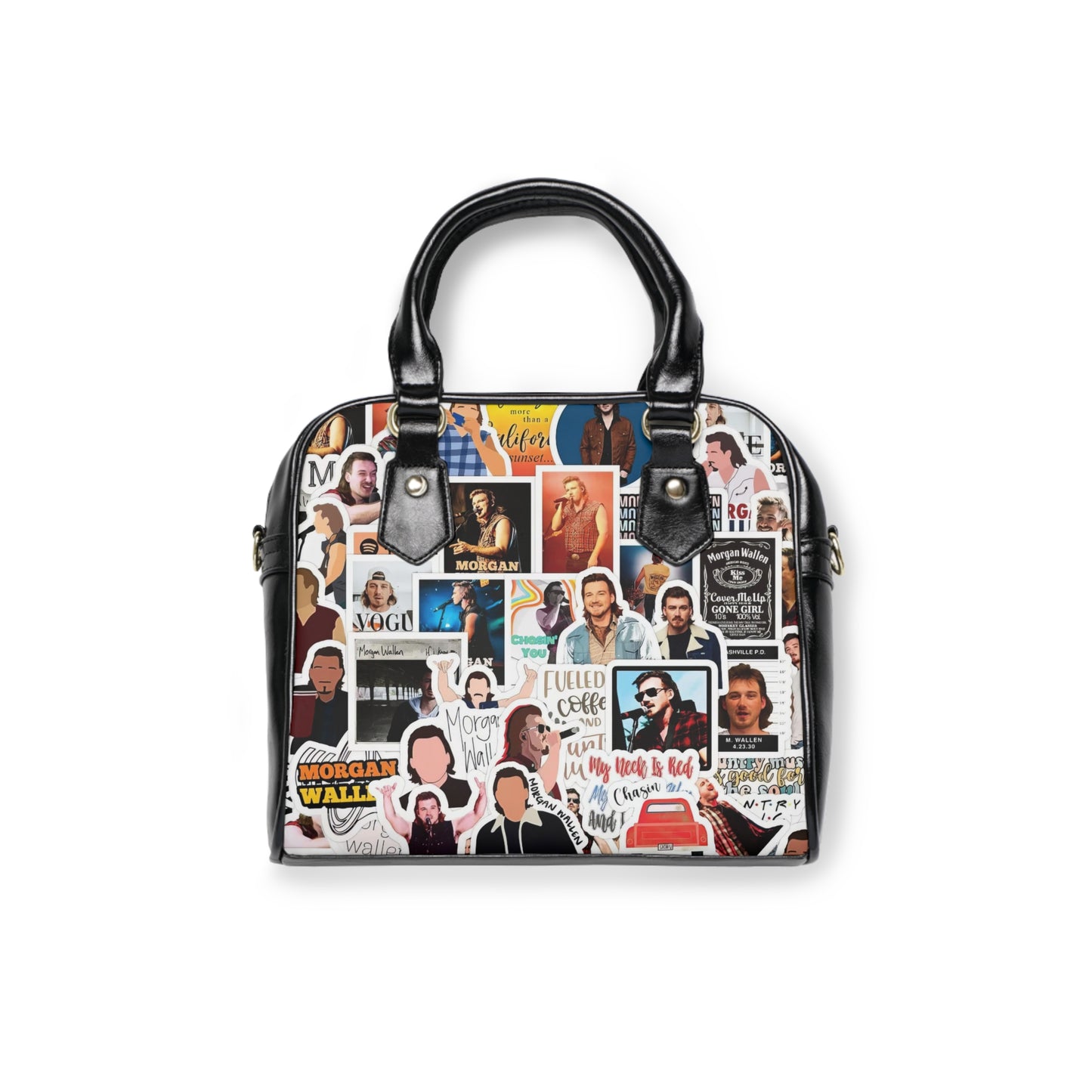 Morgan Wallen Sticker Collage Shoulder Handbag