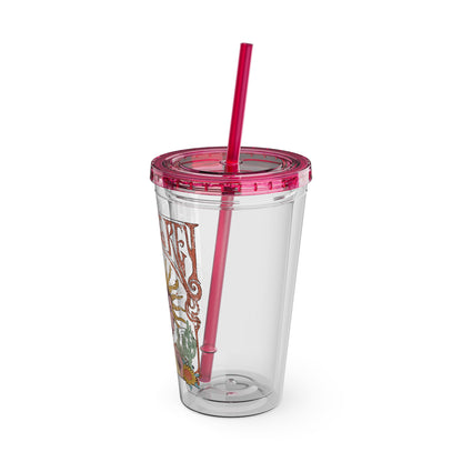 Lana Del Rey Vintage Artwork Sunsplash Tumbler with Straw