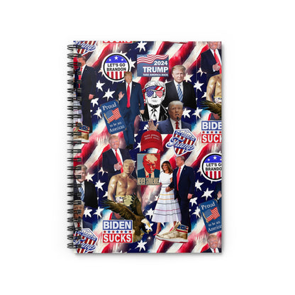 Donald Trump 2024 MAGA Montage Spiral Notebook - Ruled Line