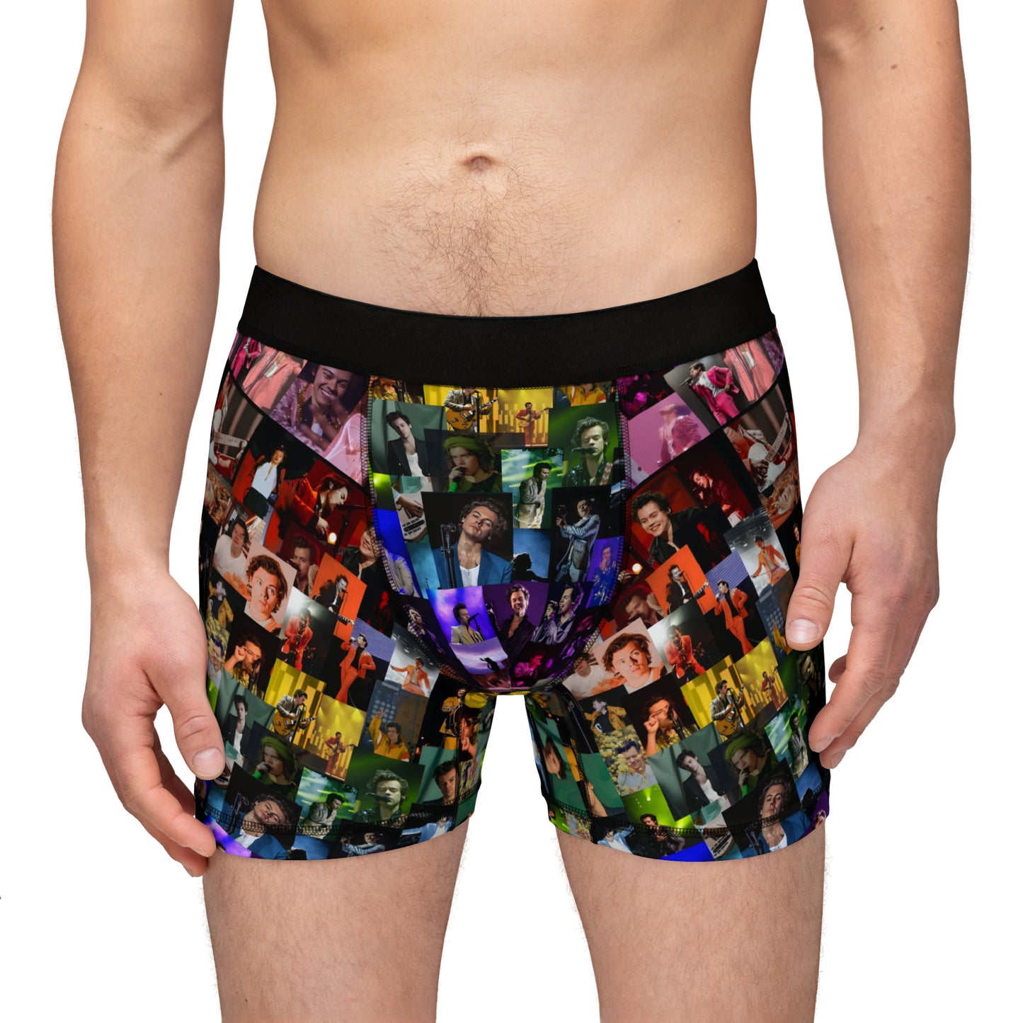 Harry Styles Rainbow Collage Men's Boxers