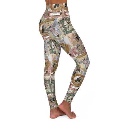 Lana Del Rey Victorian Collage High Waisted Yoga Leggings