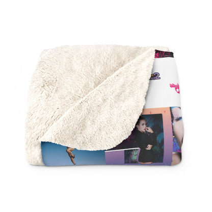 Miley Cyrus Album Cover Collage Sherpa Fleece Blanket