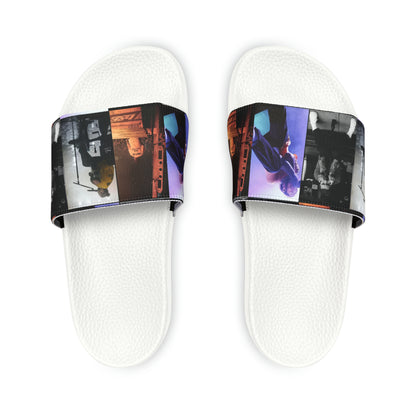 Post Malone On Tour Collage Youth Slide Sandals