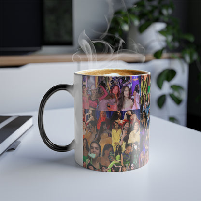 Olivia Rodrigo Rainbow Collage Color Morphing Mug