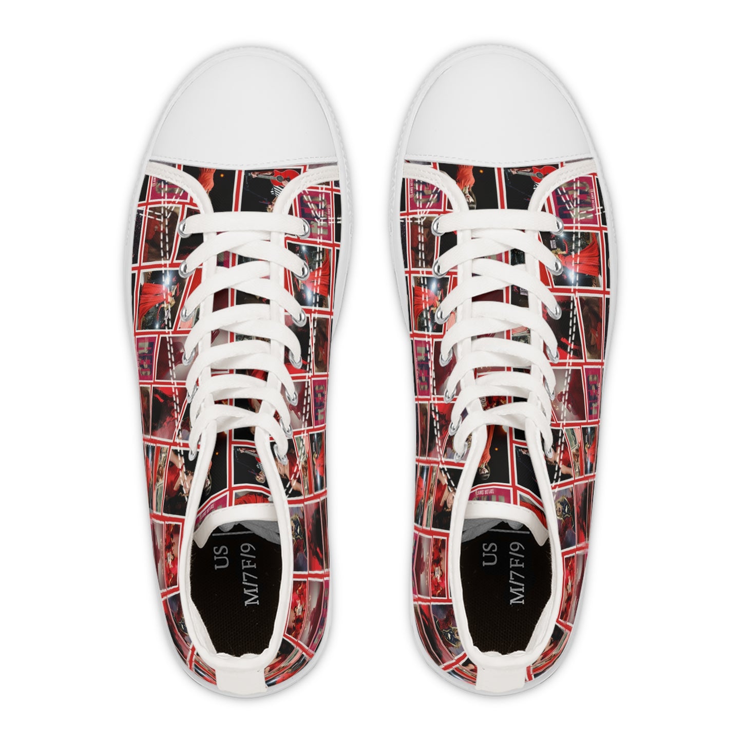 Taylor Swift Red Era Collage Women's High Top Sneakers