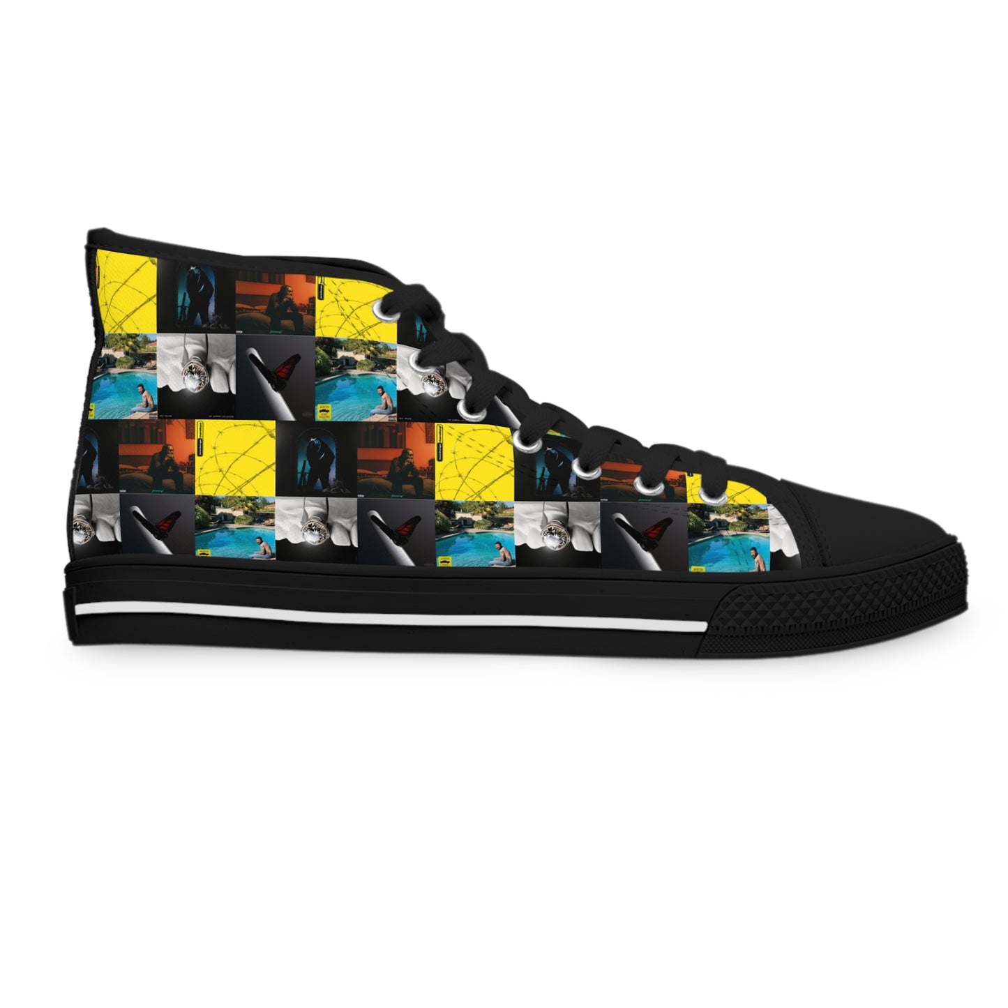 Post Malone Album Art Collage Women's High Top Sneakers