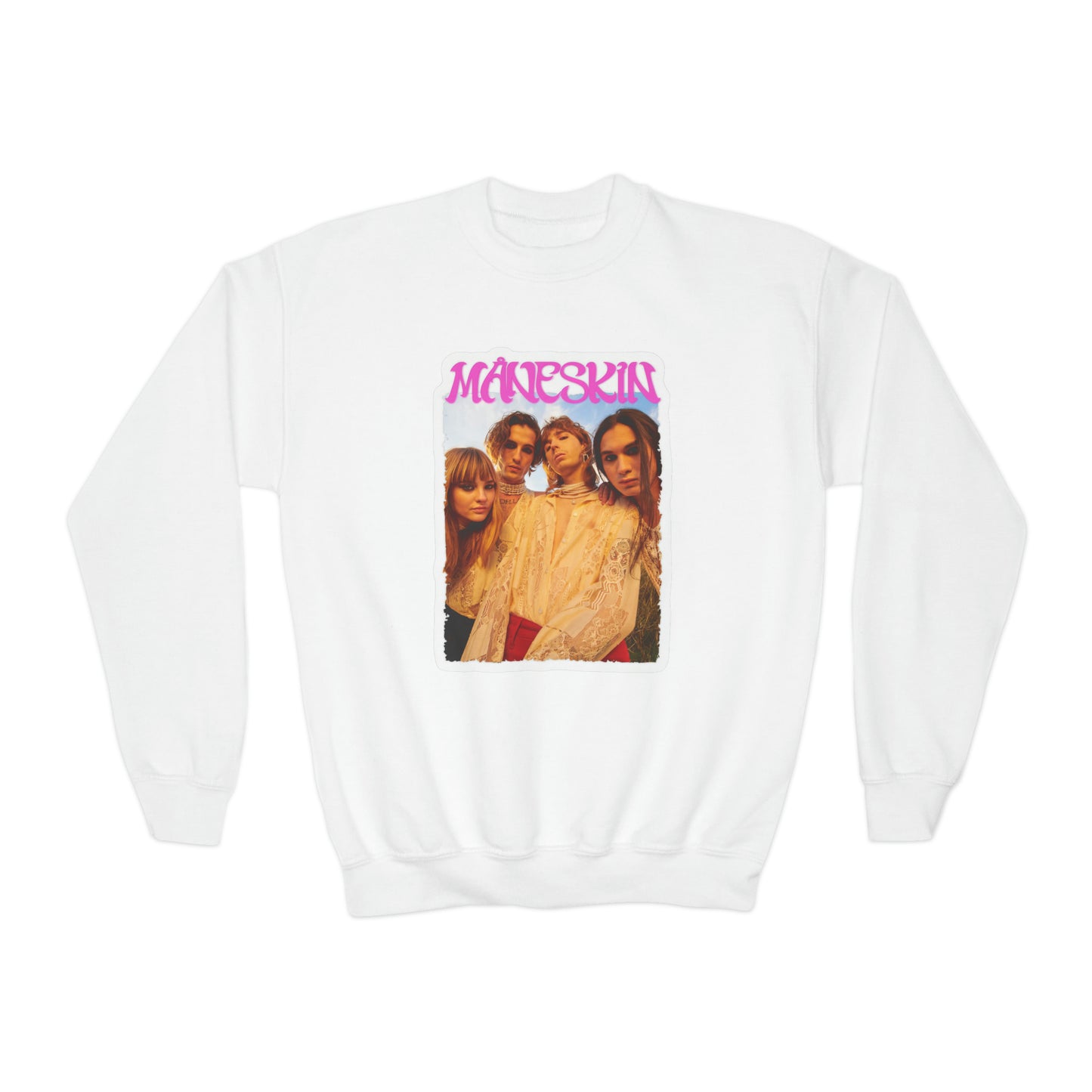 Måneskin Group Photo Youth Crewneck Sweatshirt