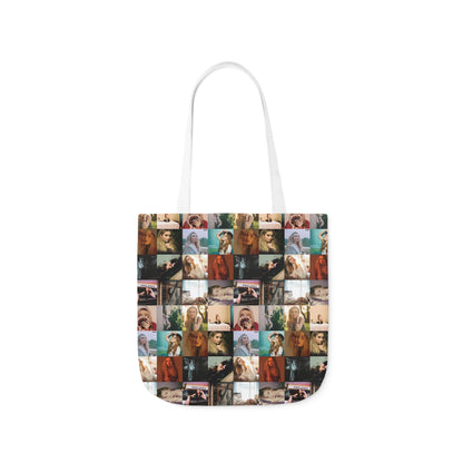 Sabrina Carpenter Album Cover Collage Polyester Canvas Tote Bag