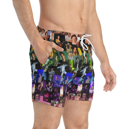 Harry Styles Rainbow Photo Collage Men's Swim Trunks