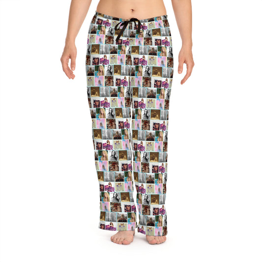 Taylor Swift Album Art Collage Pattern Women's Pajama Pants