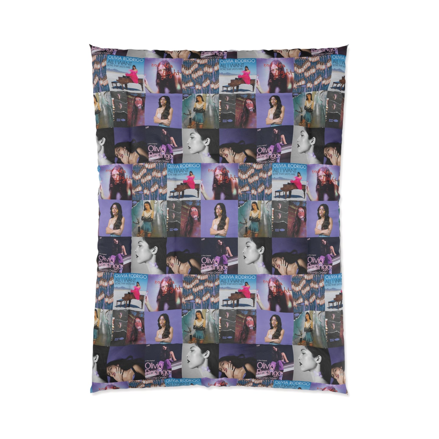 Olivia Rodrigo Album Cover Art Collage Comforter