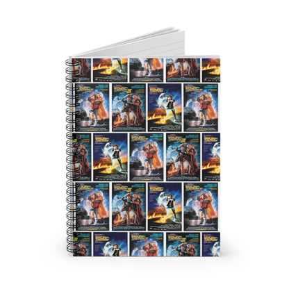 Back To The Future Movie Posters Collage Ruled Line Spiral Notebook