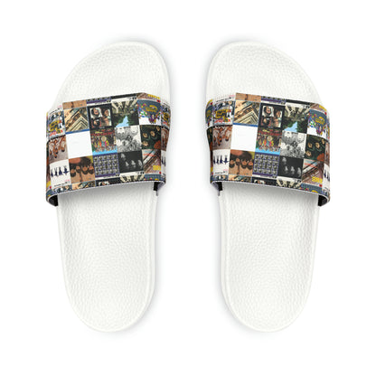 The Beatles Album Cover Collage Women's Slide Sandals