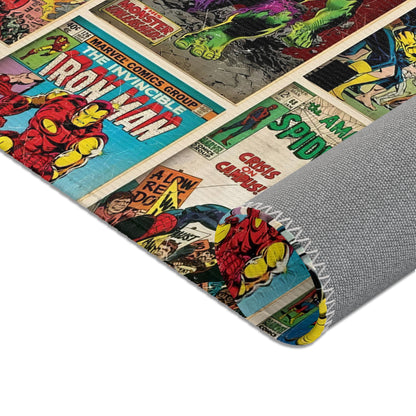 Marvel Comic Book Cover Collage Area Rug