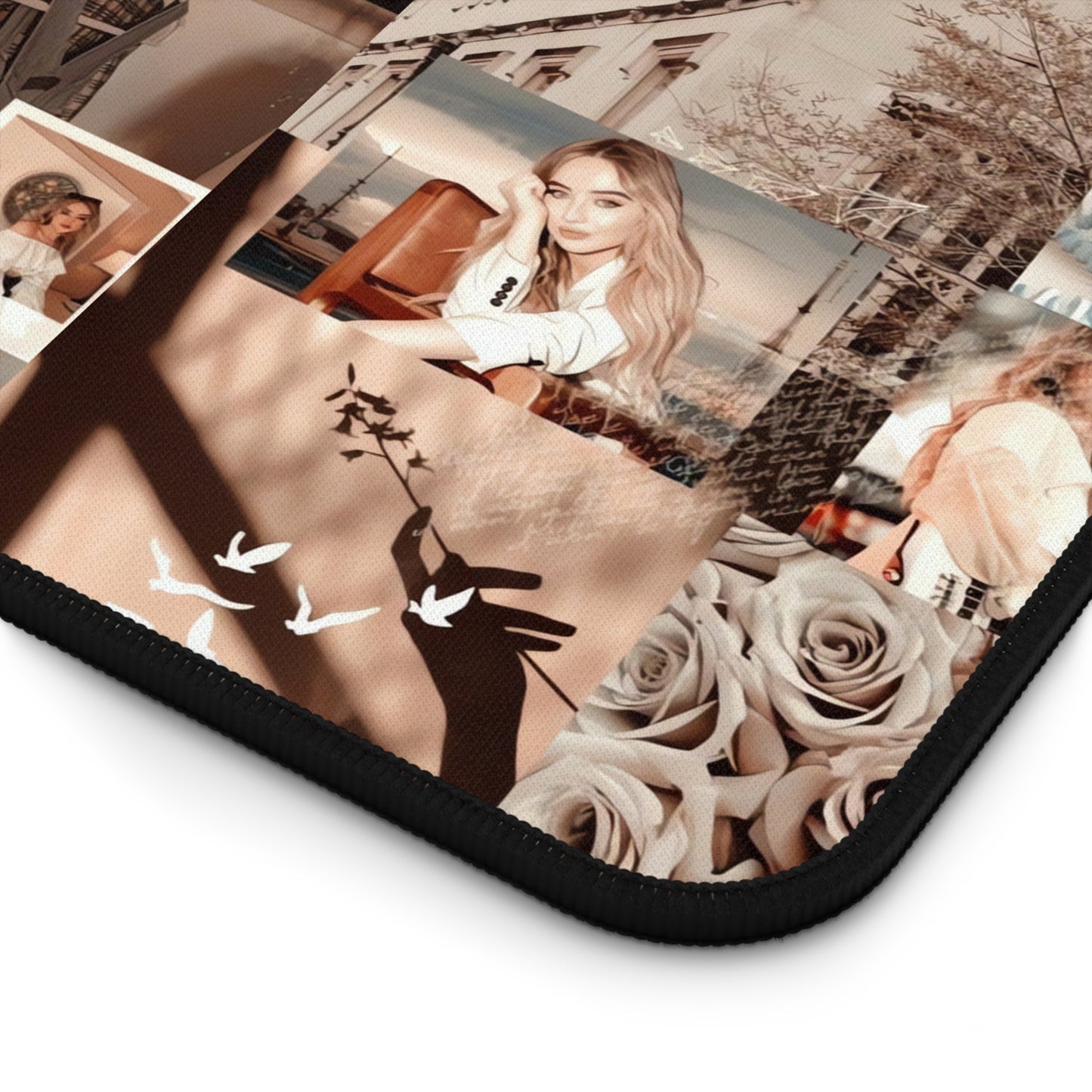 Sabrina Carpenter Peachy Princess Collage Desk Mat