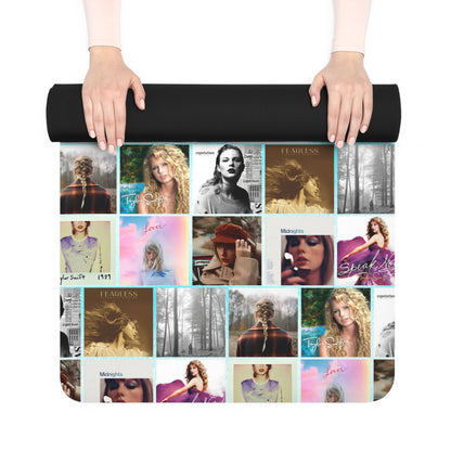 Taylor Swift Album Art Collage Pattern Rubber Yoga Mat