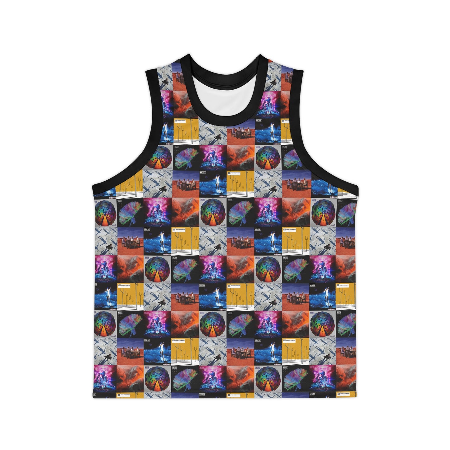 Muse Album Cover Collage Unisex Basketball Jersey