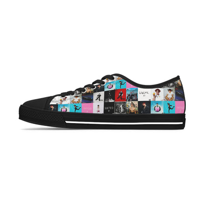 YUNGBLUD Album Cover Art Collage Women's Low Top Sneakers