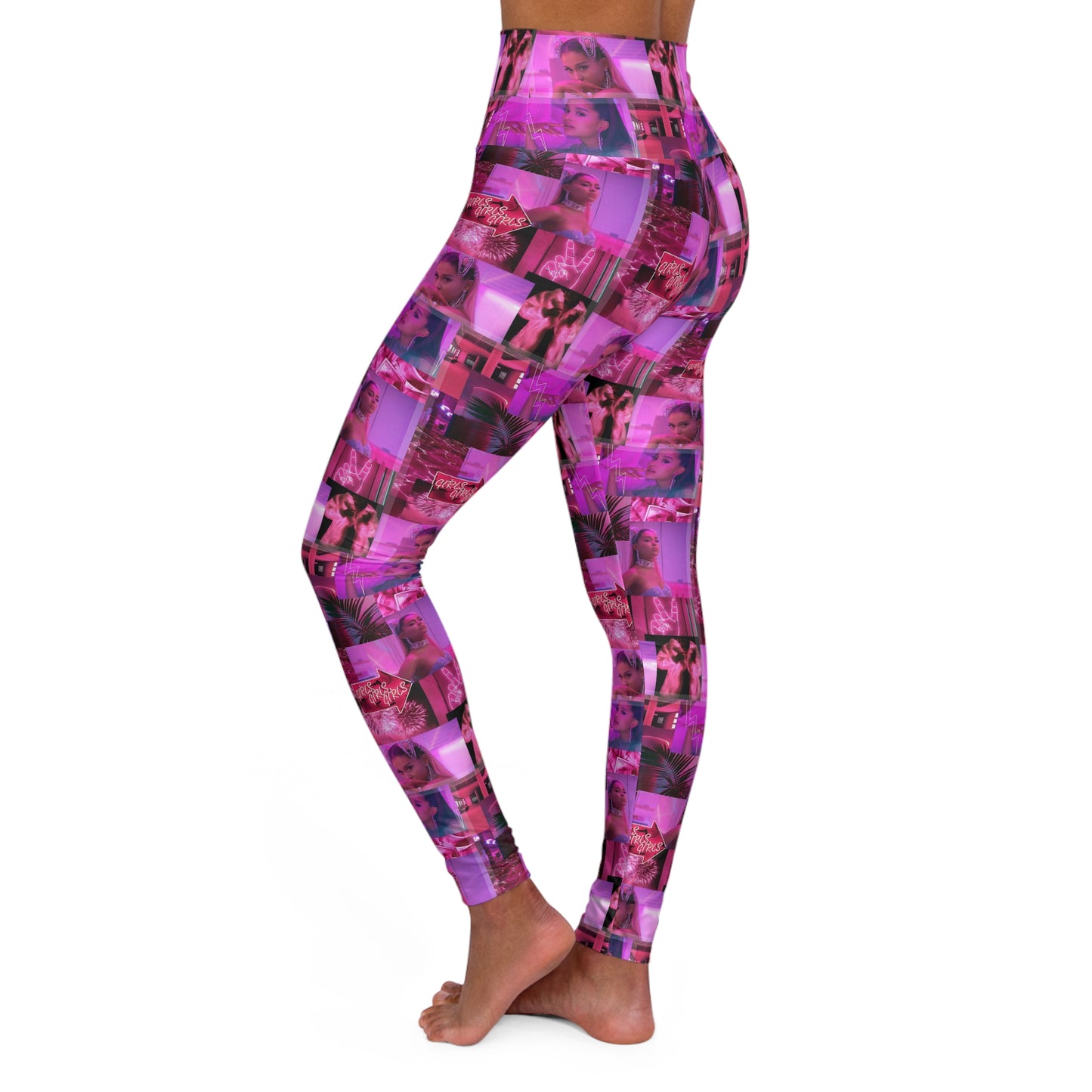 Ariana Grande 7 Rings Collage High Waisted Yoga Leggings