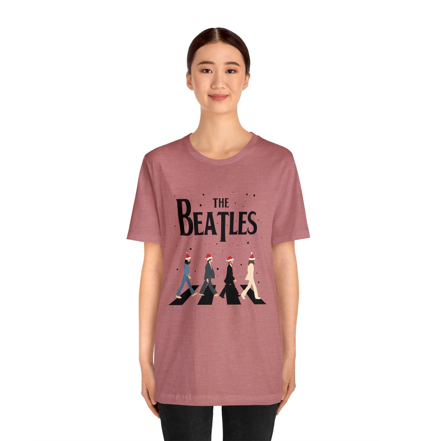 The Beatles Abbey Road Santas Unisex Jersey Short Sleeve Tee Shirt