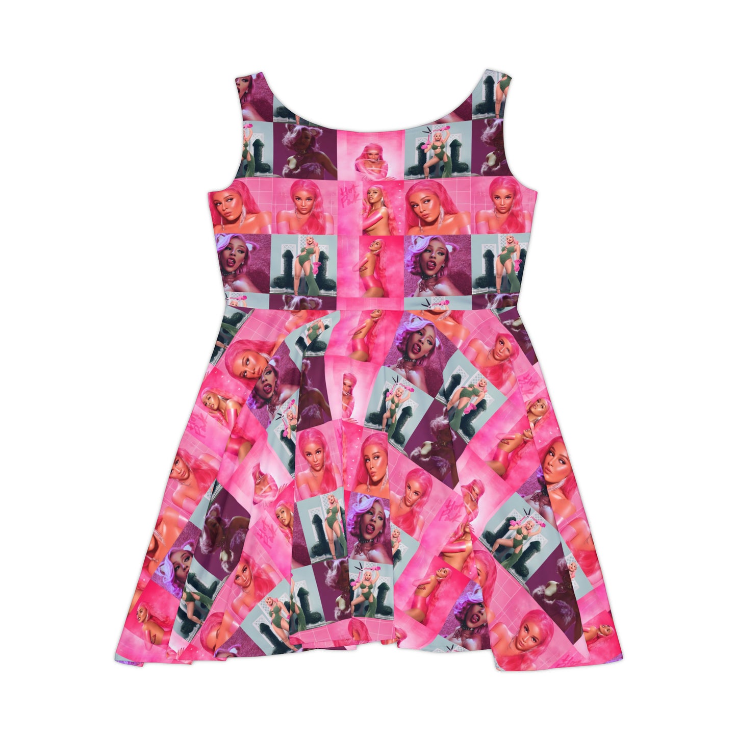 Doja Cat Hot Pink Mosaic Women's Skater Dress