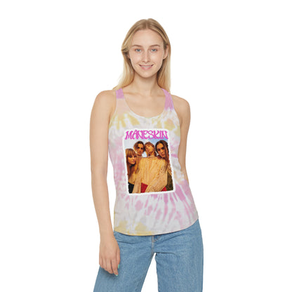 Måneskin Group Photo Tie Dye Racerback Tank Top