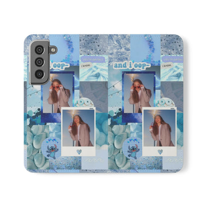 Olivia Rodrigo Light Blue Aesthetic Collage Phone Flip Case