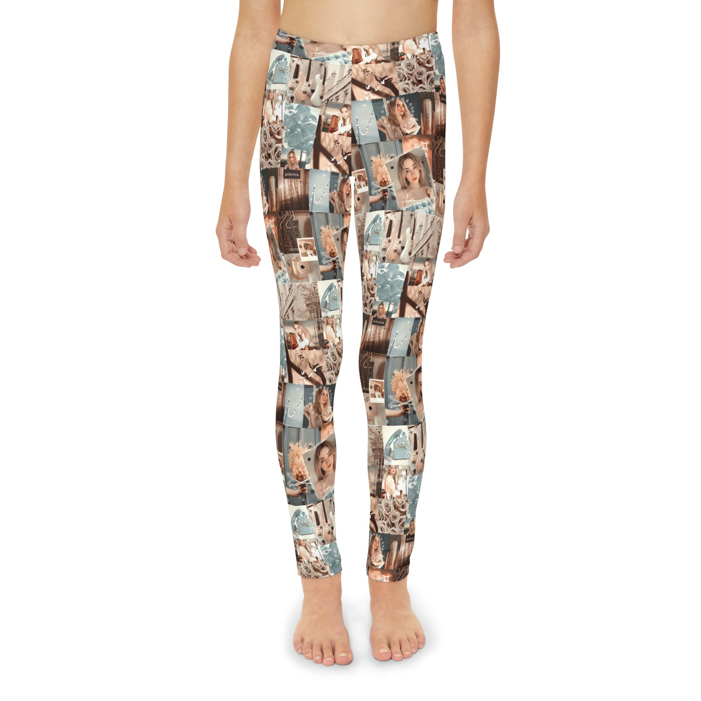 Sabrina Carpenter Peachy Princess Collage Youth Full-Length Leggings