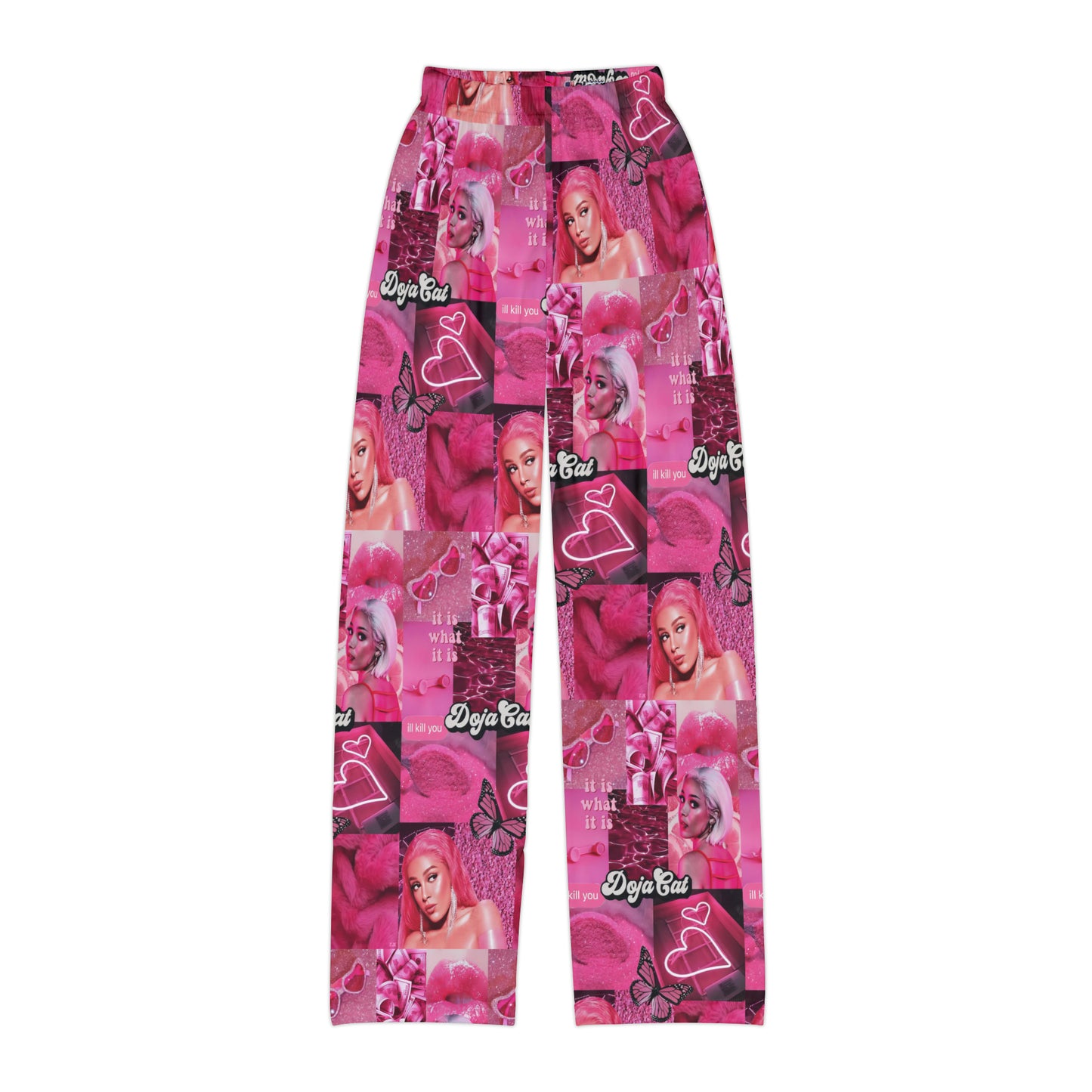 Doja Cat Pink Vibes Collage Kids Pajama Pants