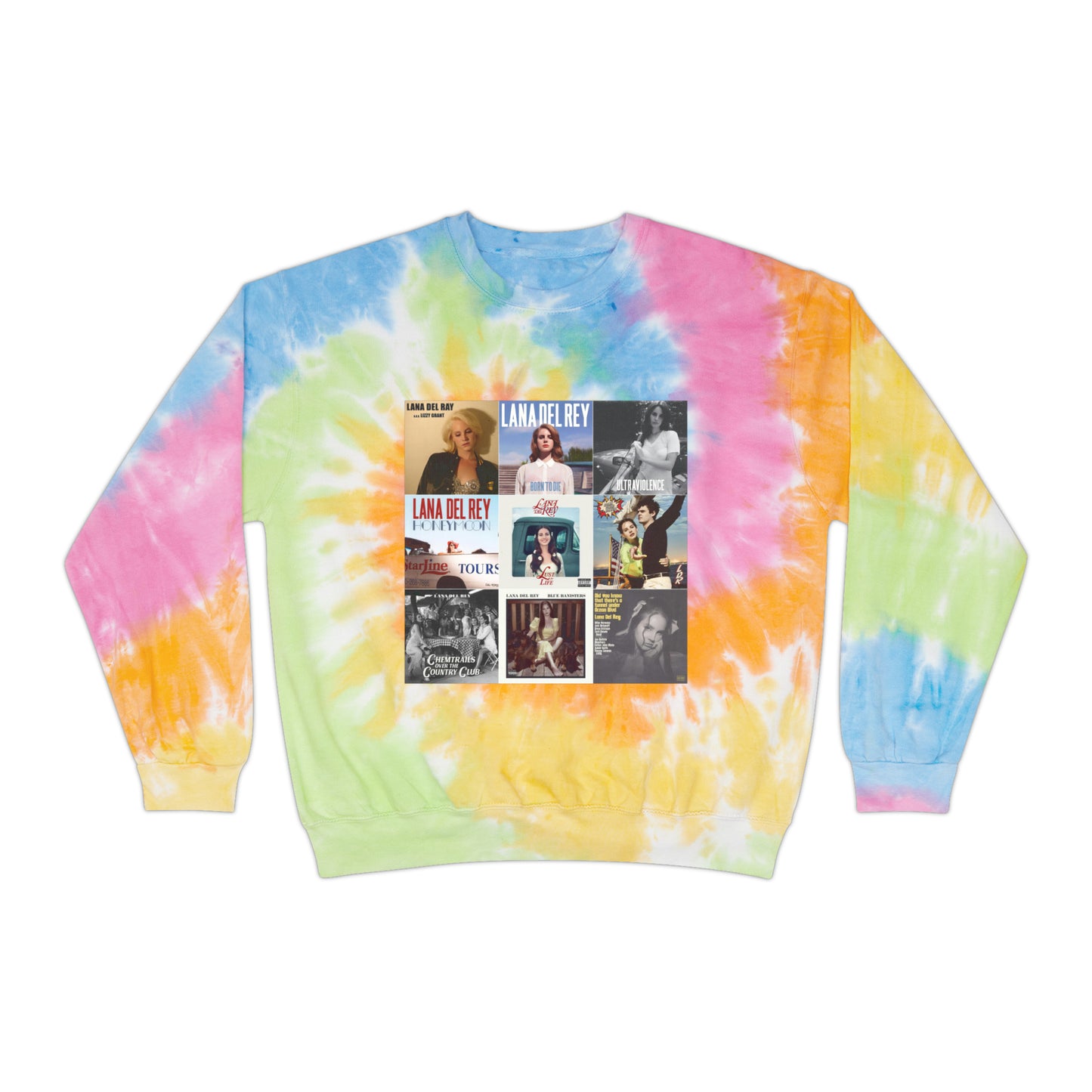 Lana Del Rey Album Cover Collage Unisex Tie-Dye Sweatshirt