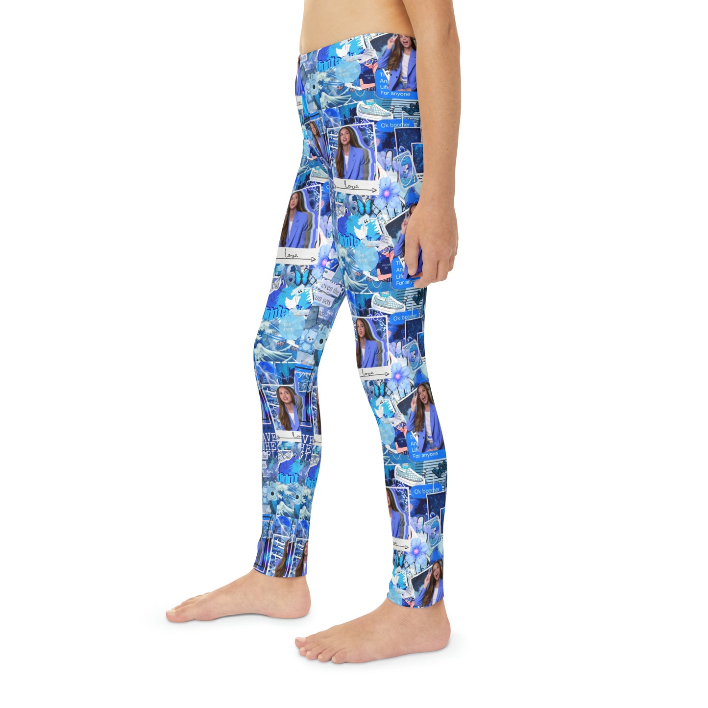 Olivia Rodrigo Blue Aesthetic Collage Youth Leggings