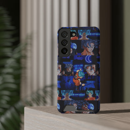 Dragon Ball Z Saiyan Moonlight Collage Phone Case With Card Holder