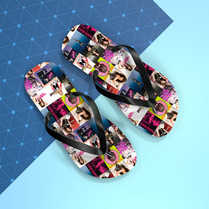 Miley Cyrus Album Cover Collage Flip Flops