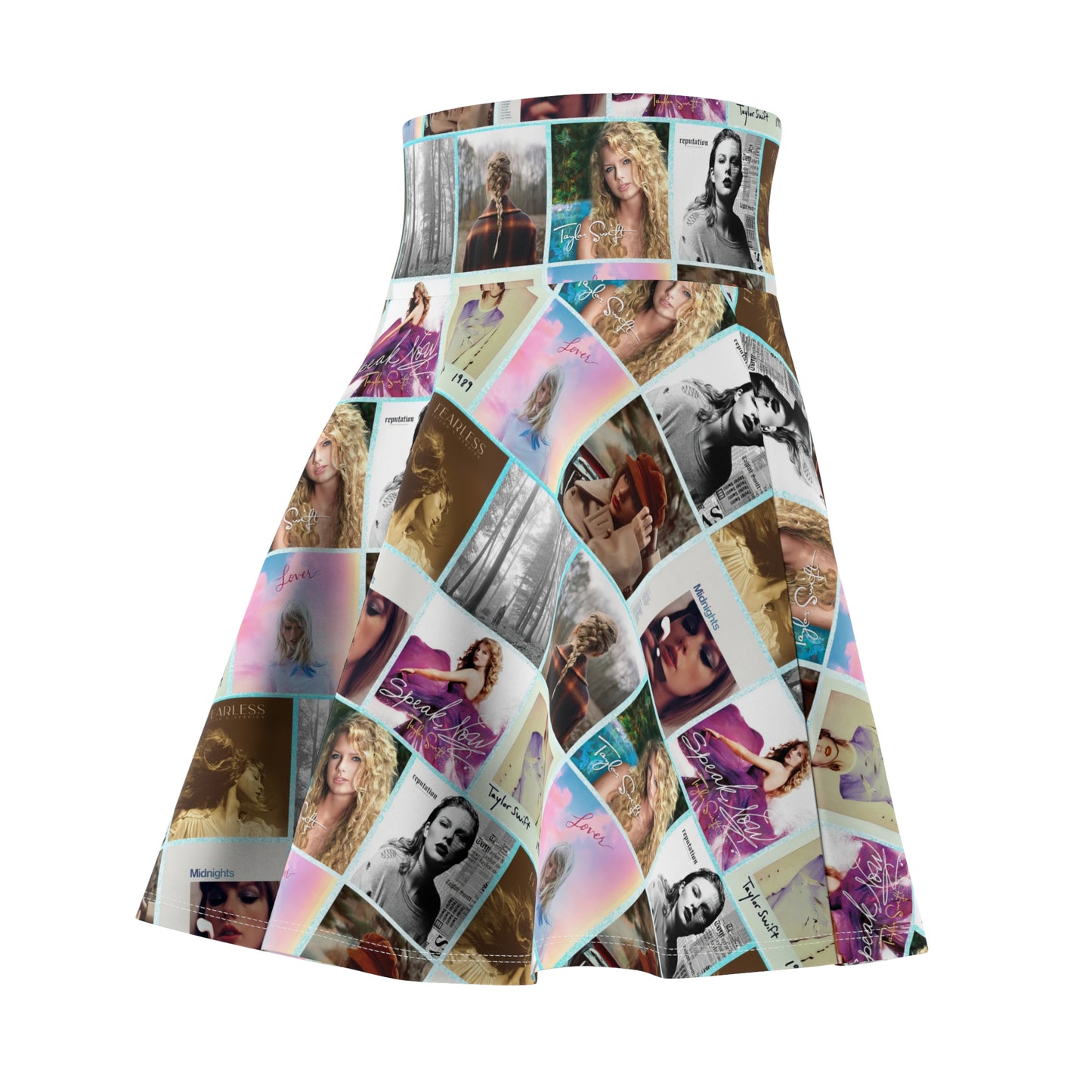 Taylor Swift Album Art Collage Pattern Women's Skater Skirt