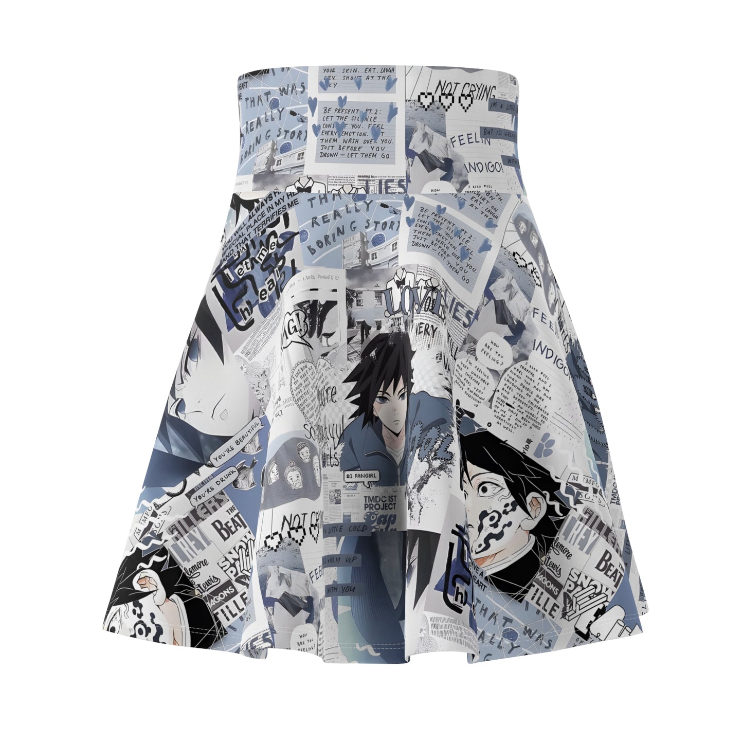 Demon Slayer Giyu Aesthetic Collage Women's Skater Skirt